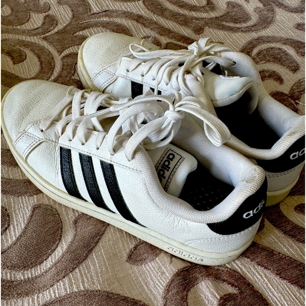 Adidas sneakers black-and-white